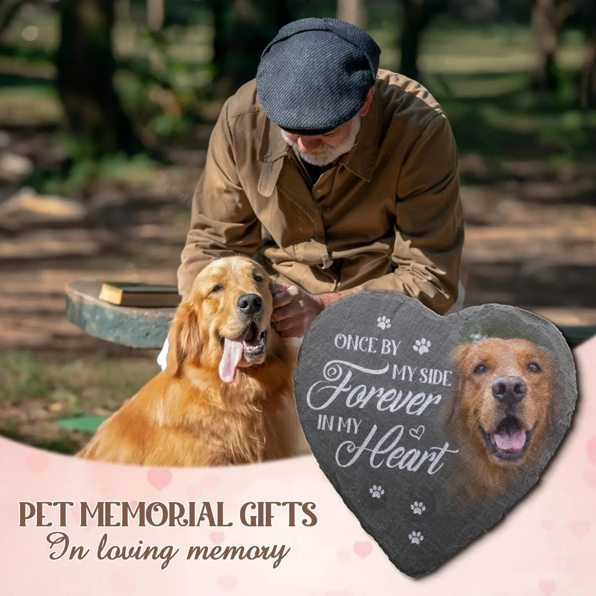 Spot Cross-Border Pet Monument Heart Monument Natural Slate Slate DIY Custom Pet Tombstone Production On Demand
