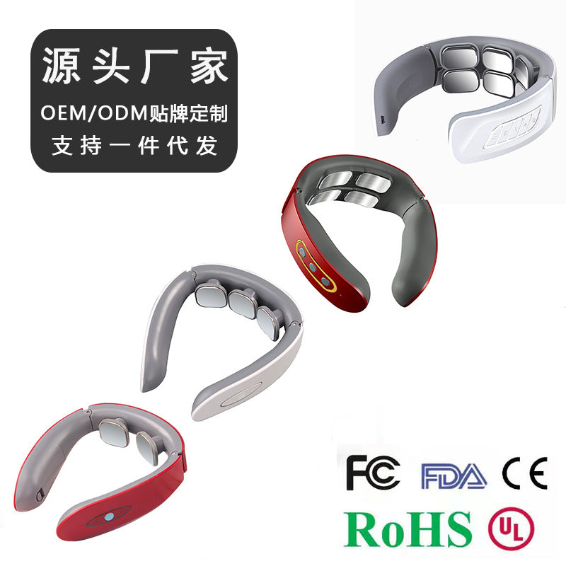 Portable Cervical Massager Multifunctional Cervical Massager Electrotherapy Physiotherapy Instrument Pulse Heating Neck Neck Protector